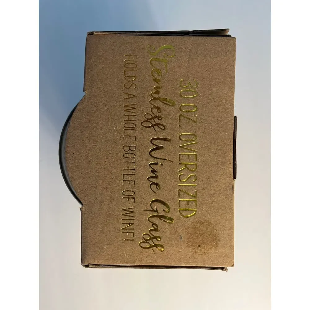 Don't Ask, Just Pour Stemless Wine Glass - TMD NEW Boxed Clear Gold Letter 30 oz